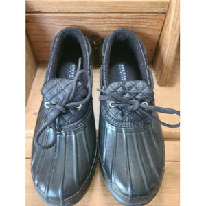 Sperry Top Sider Womens 9777624 Waterproof Black Rubber Duck Shoes Size 8.5